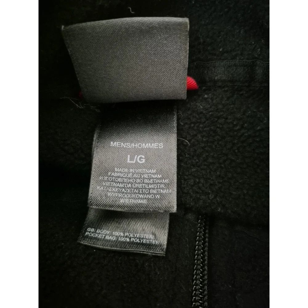 The North Face Fleece Jacket Mens L Black TNF Performance Long Sleeve Full Zip‎